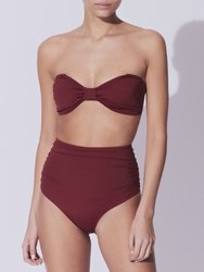 Nikko Bandeau Top - Burgundy - Burgundy