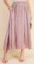 Deep Side Slit A-Line Skirt In Mauve