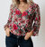 Floral Cross Over Bodysuit In Rose