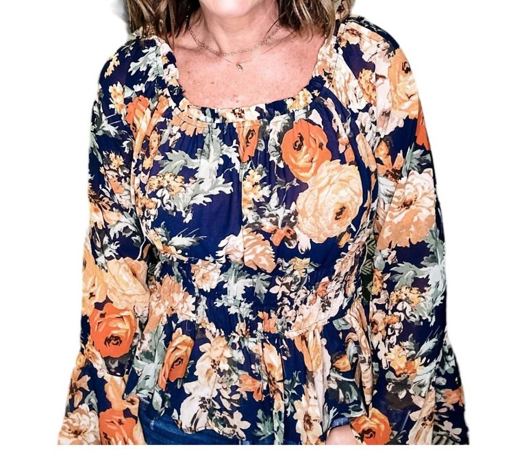 Floral Print Off Shoulder Top In Floral - Floral