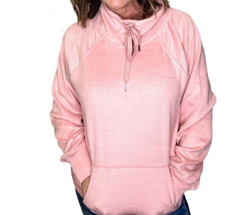 Kangaroo Pocket Top In Pink - Pink