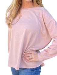Round Neck Cross Back Top - Pink