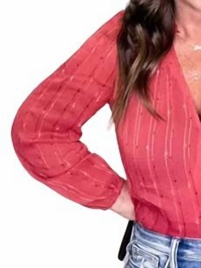 KORI Silk Chiffon Bodysuit In Rose product