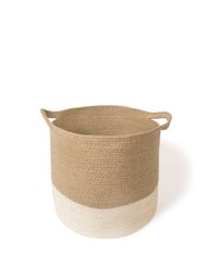 Agora Colorblock Basket - Natural, White