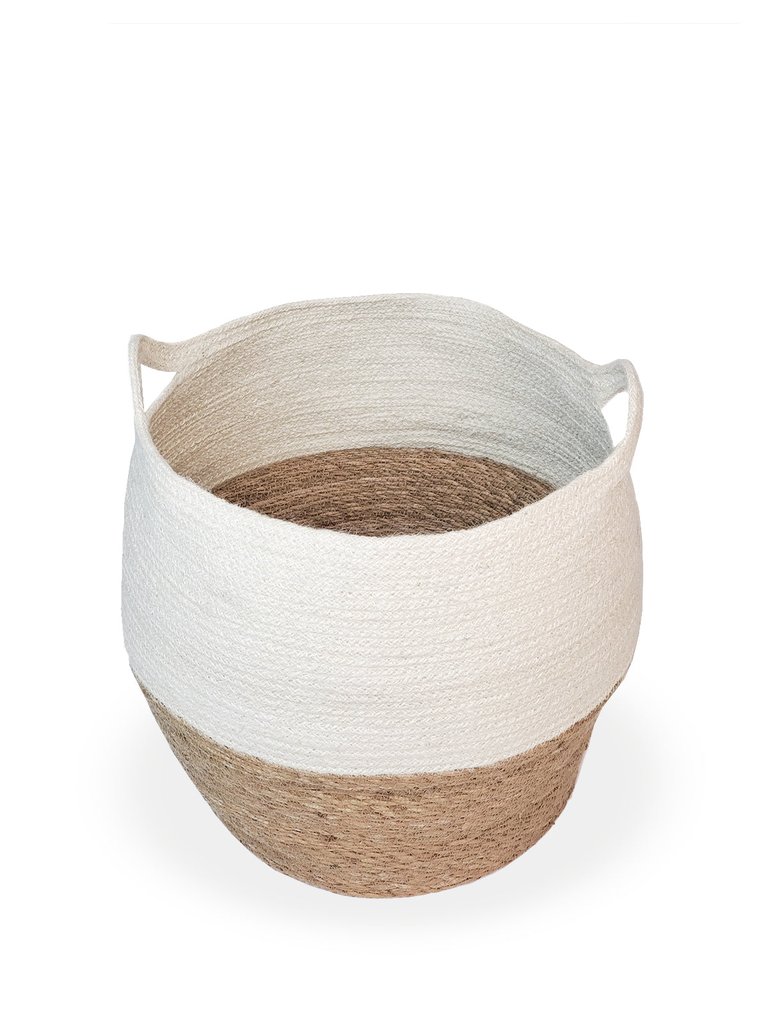 Agora Jar Basket - Natural, White