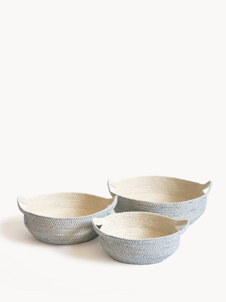 Amari Fruit Bowl in Blue - Off-White With Blue Stitch