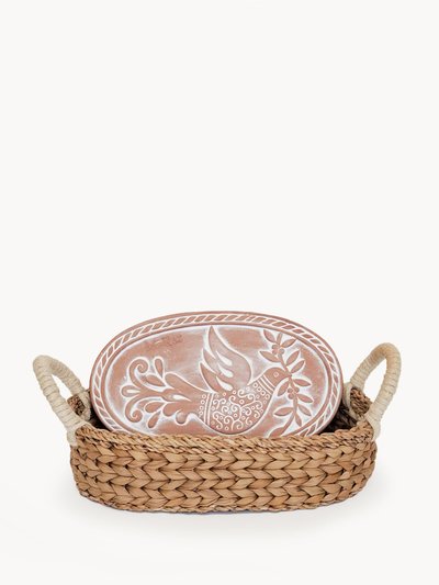KORISSA Bread Warmer & Basket - Bird Oval product