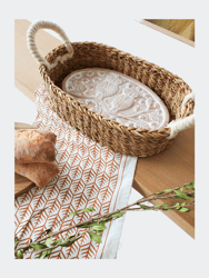 Bread Warmer & Basket Gift Set with Tea Towel - Owl Oval
