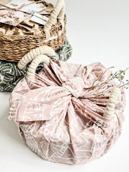 Bread Warmer & Basket Gift Set with Tea Towel - Vintage Flower