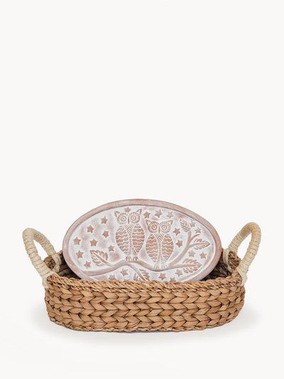 KORISSA Bread Warmer & Basket - Owl Oval product