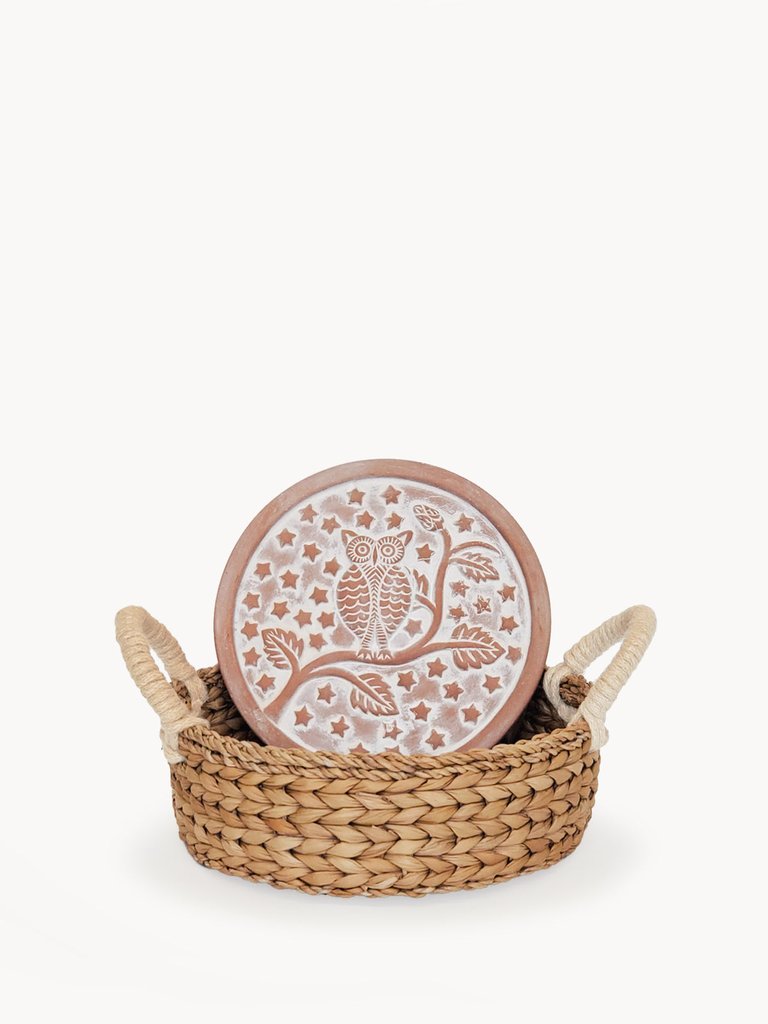 Bread Warmer & Basket - Owl Round - Natural