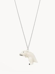 Dino Tagua Necklace - Trex - White