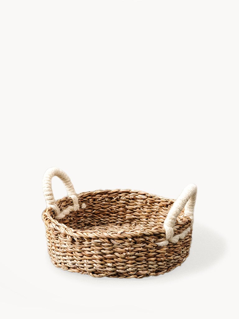 Savar Round Bread Basket - Natural White