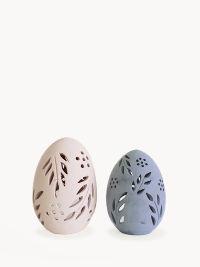 KORISSA Terracotta Egg Lantern - Set Of 2 product