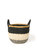 Ula Stripe Basket - Natural, White and Black
