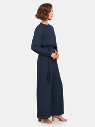 Asymmetrical 2-Piece Cape Jumpsuit