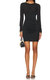 Ruched Long Sleeve Dress In Black - Black