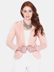 Krisp Basics Womens/Ladies Tailored One Button Blazer - Pink - Pink