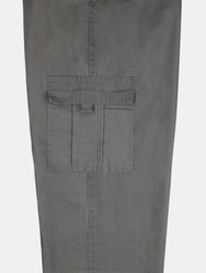Mens Multi Pocket Cargo Trousers - Gray