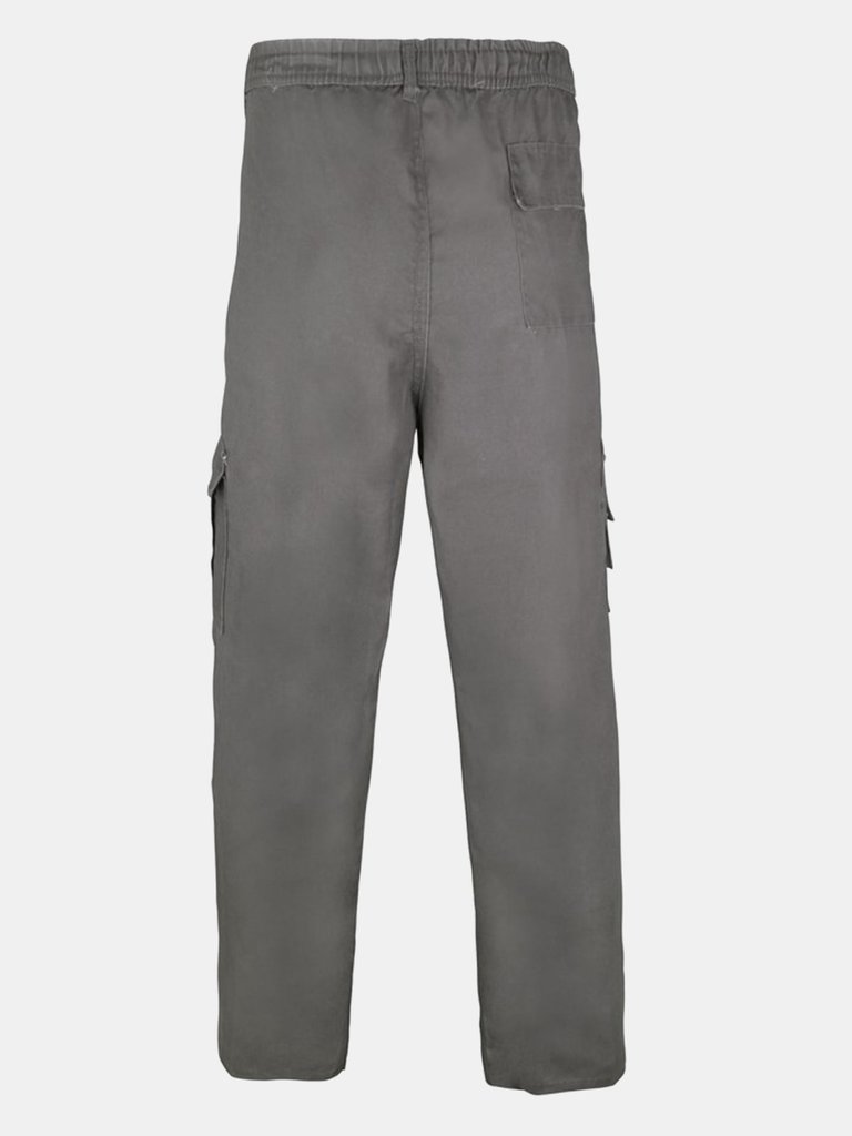 Mens Multi Pocket Cargo Trousers - Gray