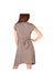 Womens/Ladies Cap Sleeve Knot Front Dress - Mocha Brown