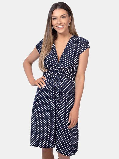 Krisp Womens/Ladies Cap Sleeve Knot Front Dress - Navy product