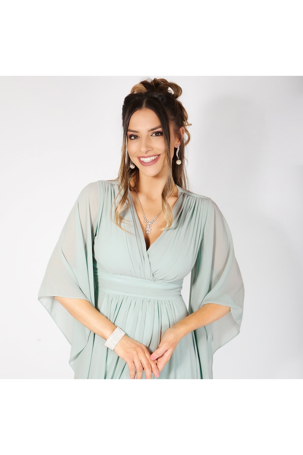 Sage Green Wrap Dress