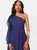 Womens/Ladies Grecian Maxi Dress - Navy