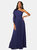 Womens/Ladies Grecian Maxi Dress - Navy - Navy