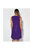 Womens/Ladies Knot Front Self Tie V Neck Dress - Purple 