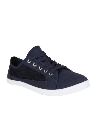 Krisp Womens/Ladies Paneled Plimsoll Sneakers - Navy product