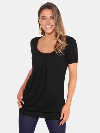 Krisp Womens/Ladies Plain Longline Jersey Top - Black product