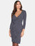 Womens/Ladies Polka Dot Crossover Dress - Navy - Navy