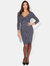 Womens/Ladies Polka Dot Crossover Dress - Navy