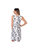 Womens/Ladies Rose Print Knot Front Dress - Gray