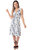 Womens/Ladies Rose Print Knot Front Dress - Gray - Gray