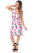 Womens/Ladies Rose Print Knot Front Dress - Pink - Pink