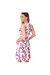 Womens/Ladies Rose Print Knot Front Dress - Pink