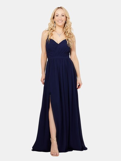 Krisp Womens/Ladies Strappy Gathered Front Maxi Dress - Navy product