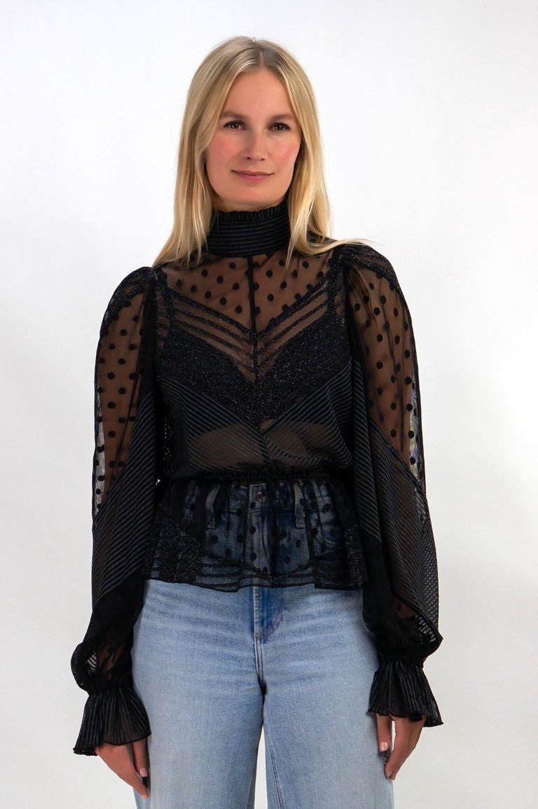 Sheer Austra Top - Black