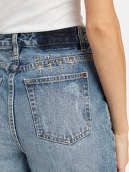 Chlo Wasted High Rise Straight Leg Jeans