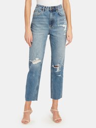 Chlo Wasted High Rise Straight Leg Jeans