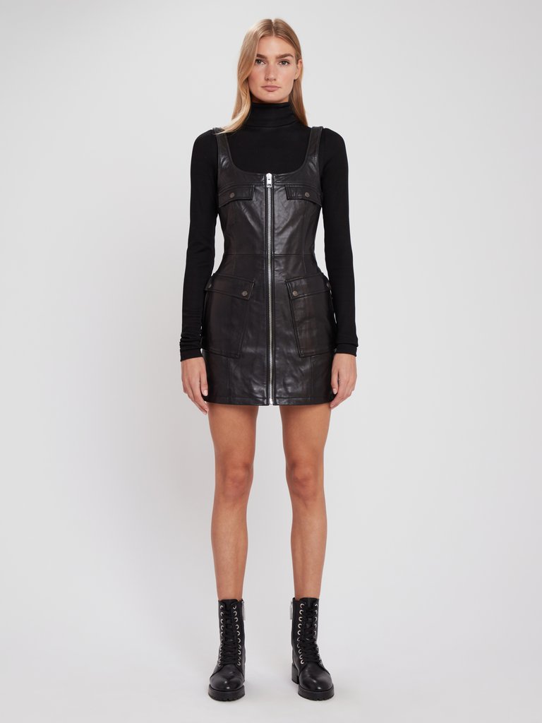 Phantom Leather Mini Dress