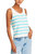 Gio Top In White/Aqua - White/Aqua