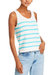 Gio Top In White/Aqua - White/Aqua