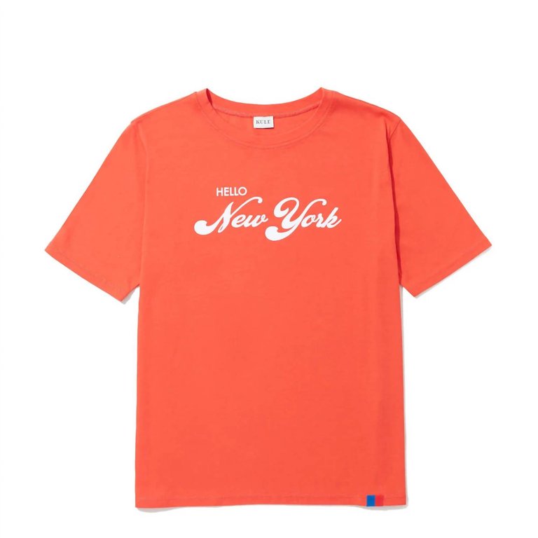 The Modern Hello New York Shirt In Poppy