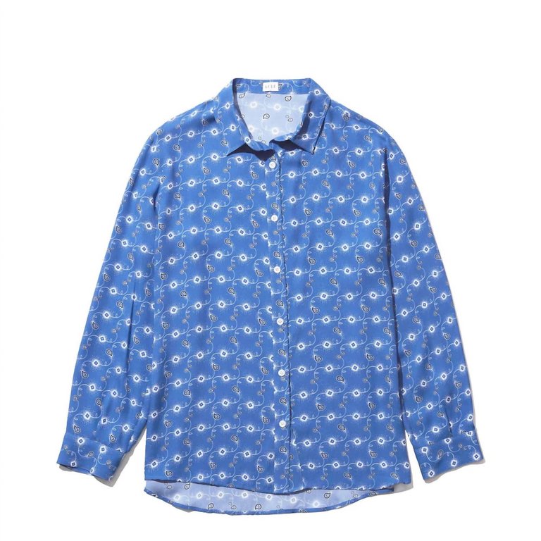 The Silk Ponza Shirt In Denim Bandana