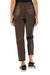 Alanna Drawstring Pleather Pant In Brown