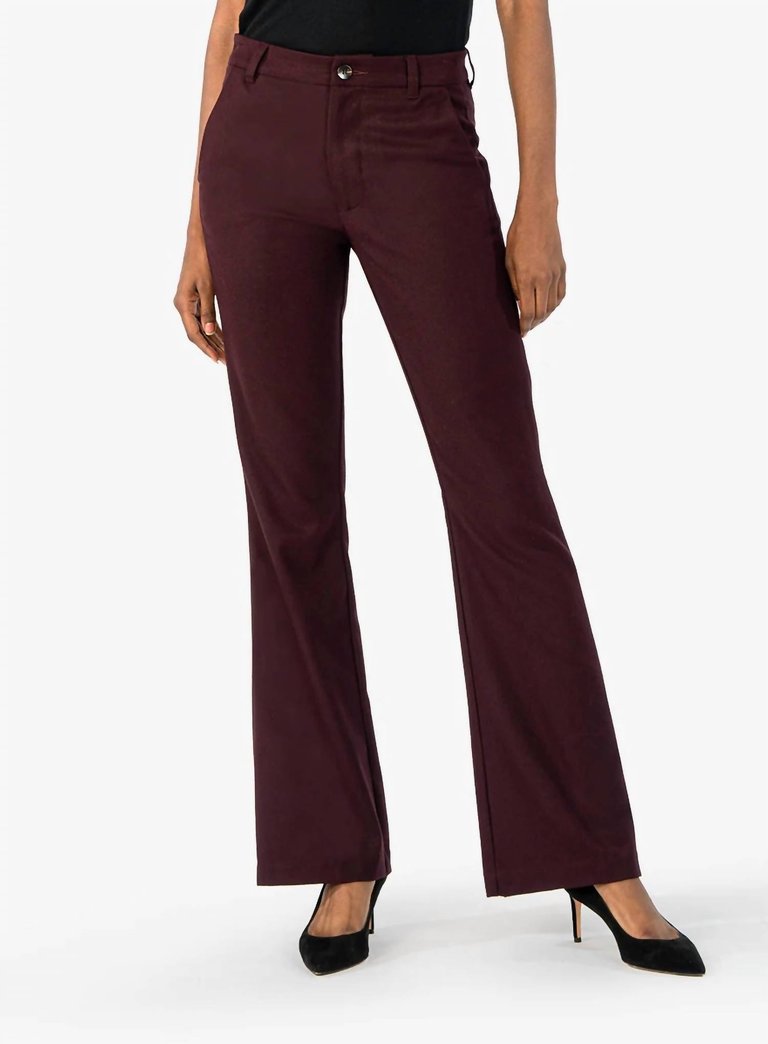 Ana High Rise Flare Trouser In Raisin - Raisin