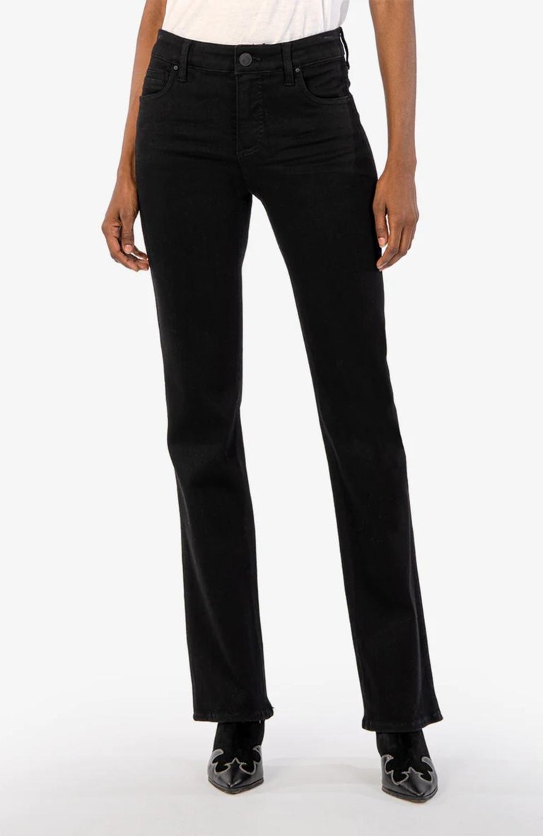 Ana High Rise Rab Ab Flare Jeans In Black - Black